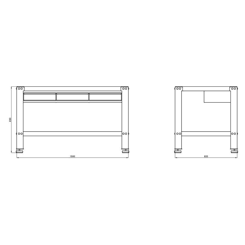 میزکار صنعتی تاراکس مدل TX-WBN2004